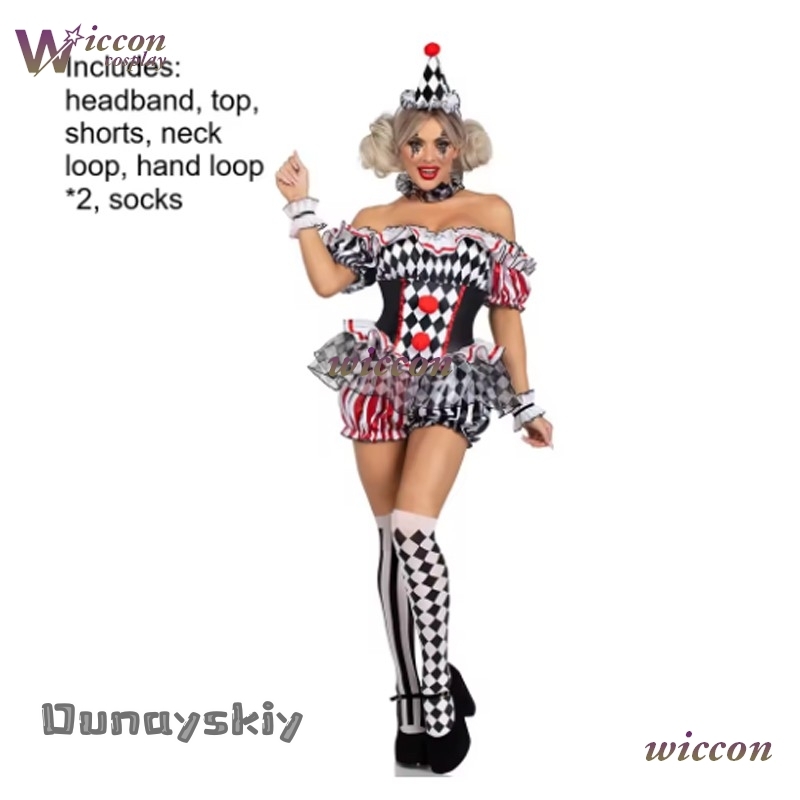 Mulheres palhaço cosplay traje - Party Games Online avaliação e preço